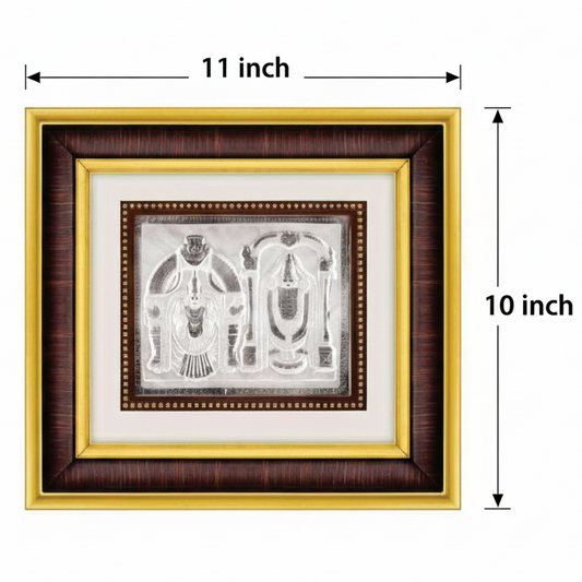 Padmavati Balaji Frame - 999 Pure silver , 10 x 11 Inch