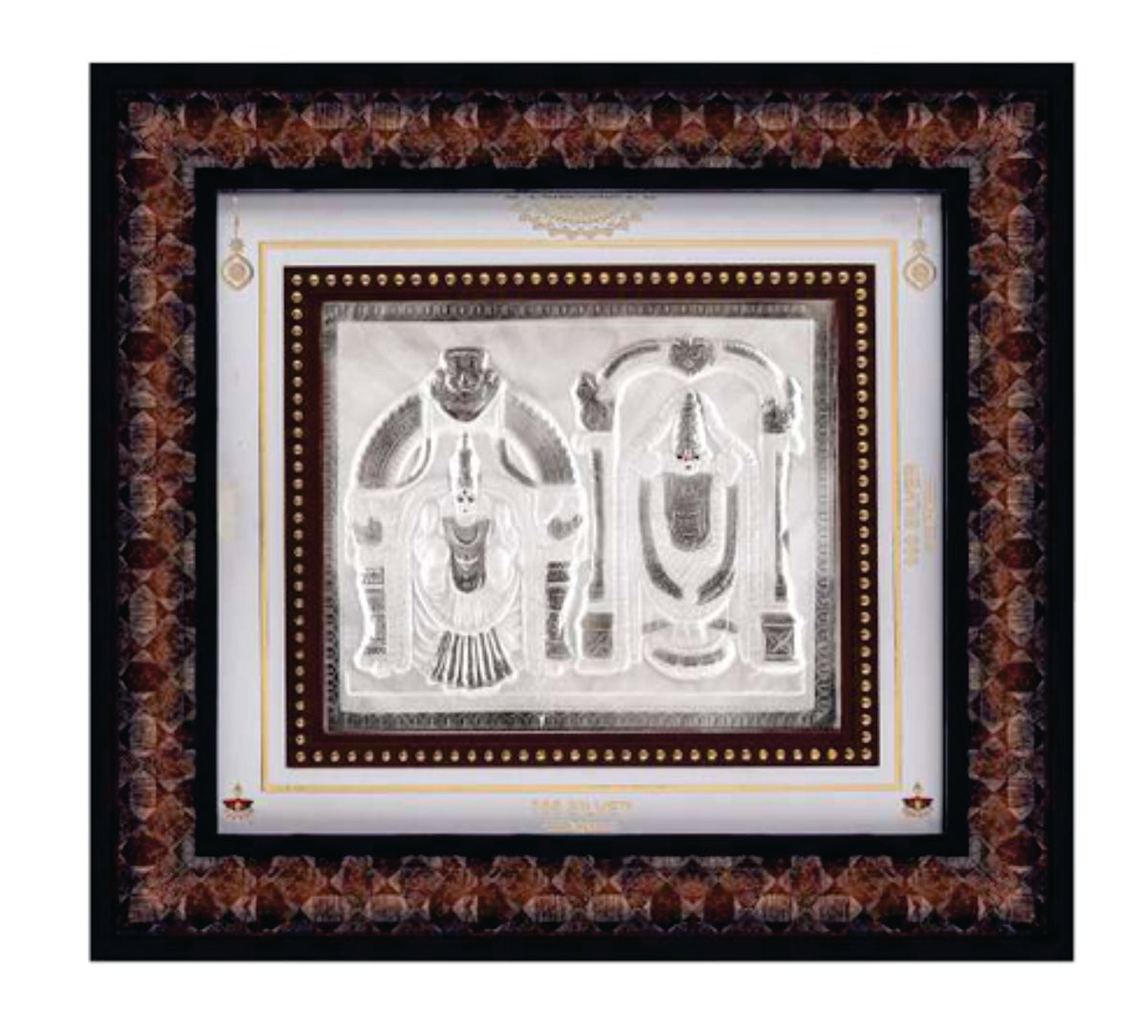 Padmavati Balaji Frame - 999 Pure silver , 10 x 11 Inch