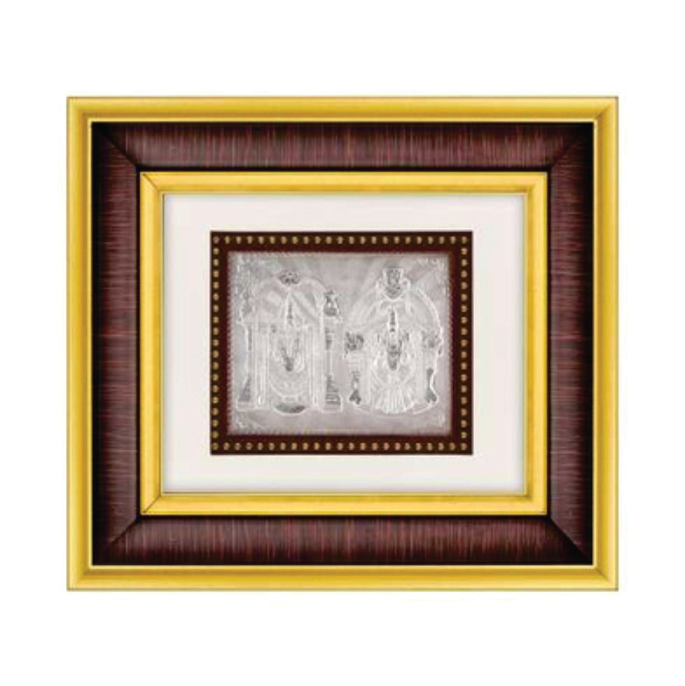 Padmavati Balaji Frame  - 999 Pure silver , 7 x 8 Inch