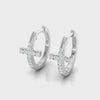 Sparkling Diamond Cross Huggies  Earrings
