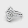Sparkling Diamond Teardrop Cluster Ring