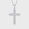 Delicate Gold and 0.52 Cart Aprox Diamond Cross Pendant