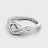 Sparkling Teardrop Diamond Swirl Ring