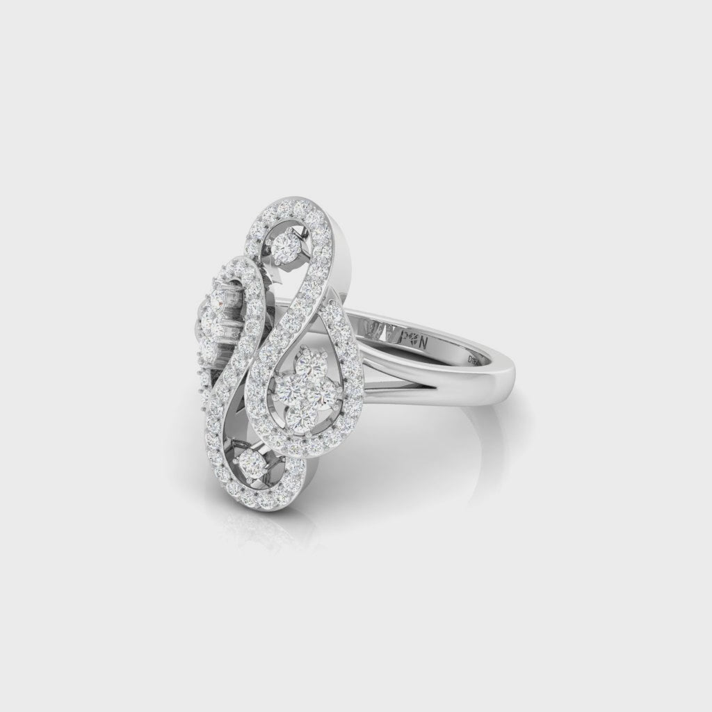 The Flourish Diamond Accent Ring