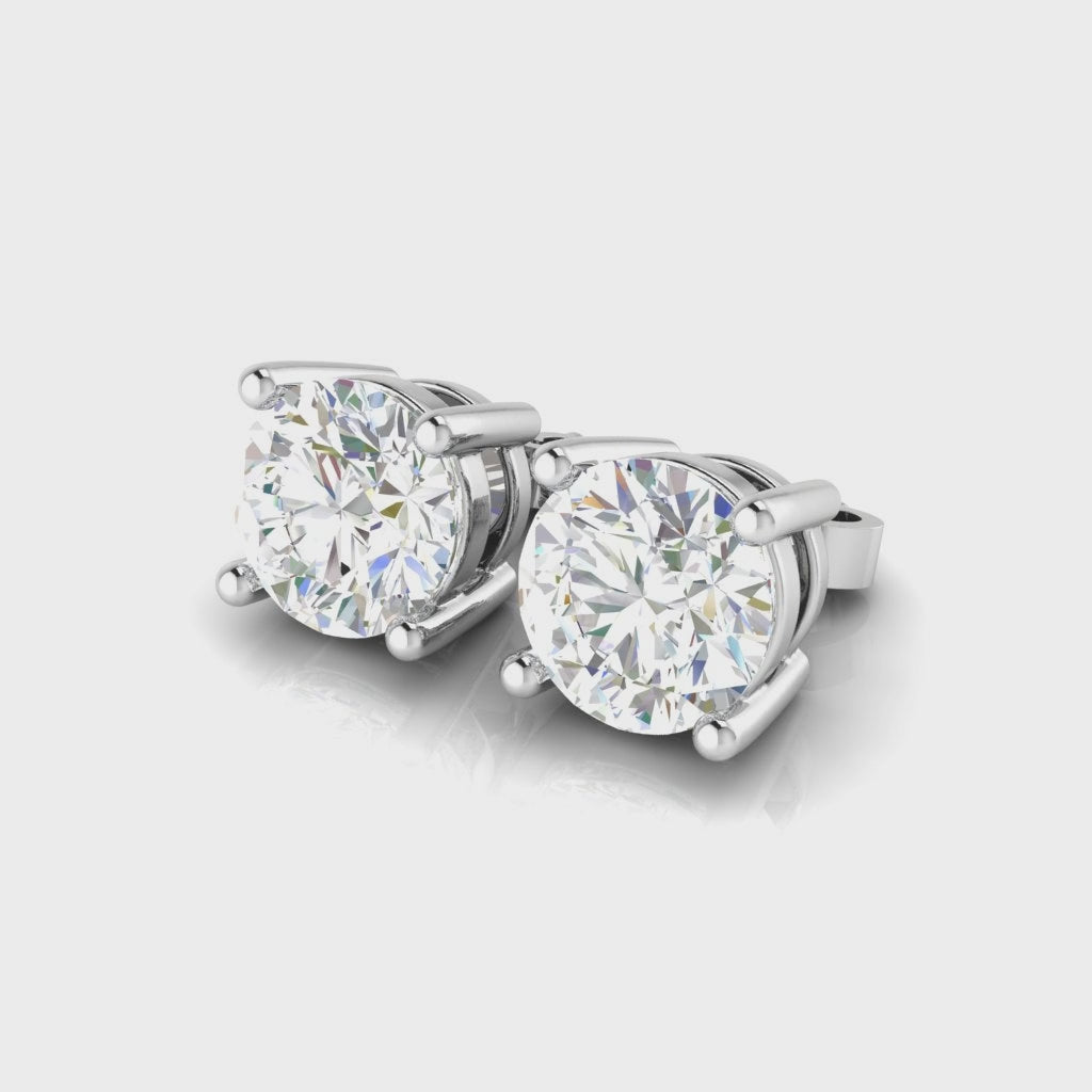 Ethical Round Diamond 0.20 CTTW Solitaire Studs Earrings