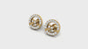 Stylized Butterfly Diamond Halo Stud Earrings