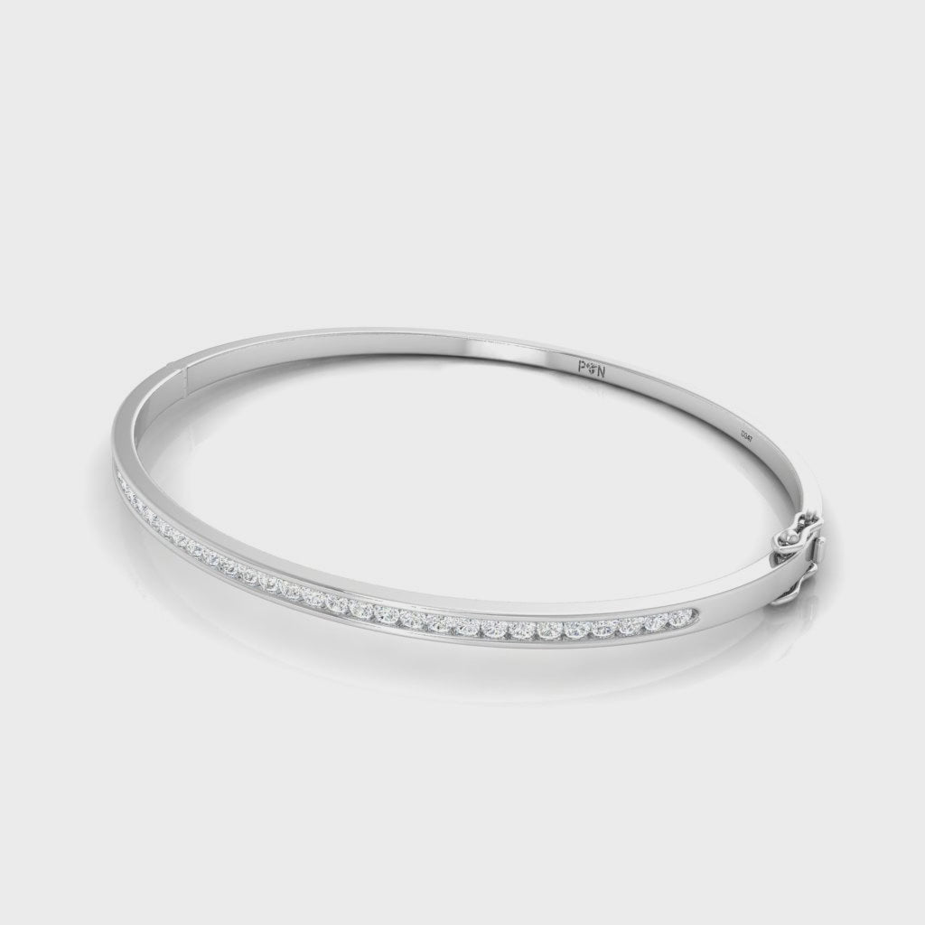 Classic Single Line Diamond Daily Wear Bangle