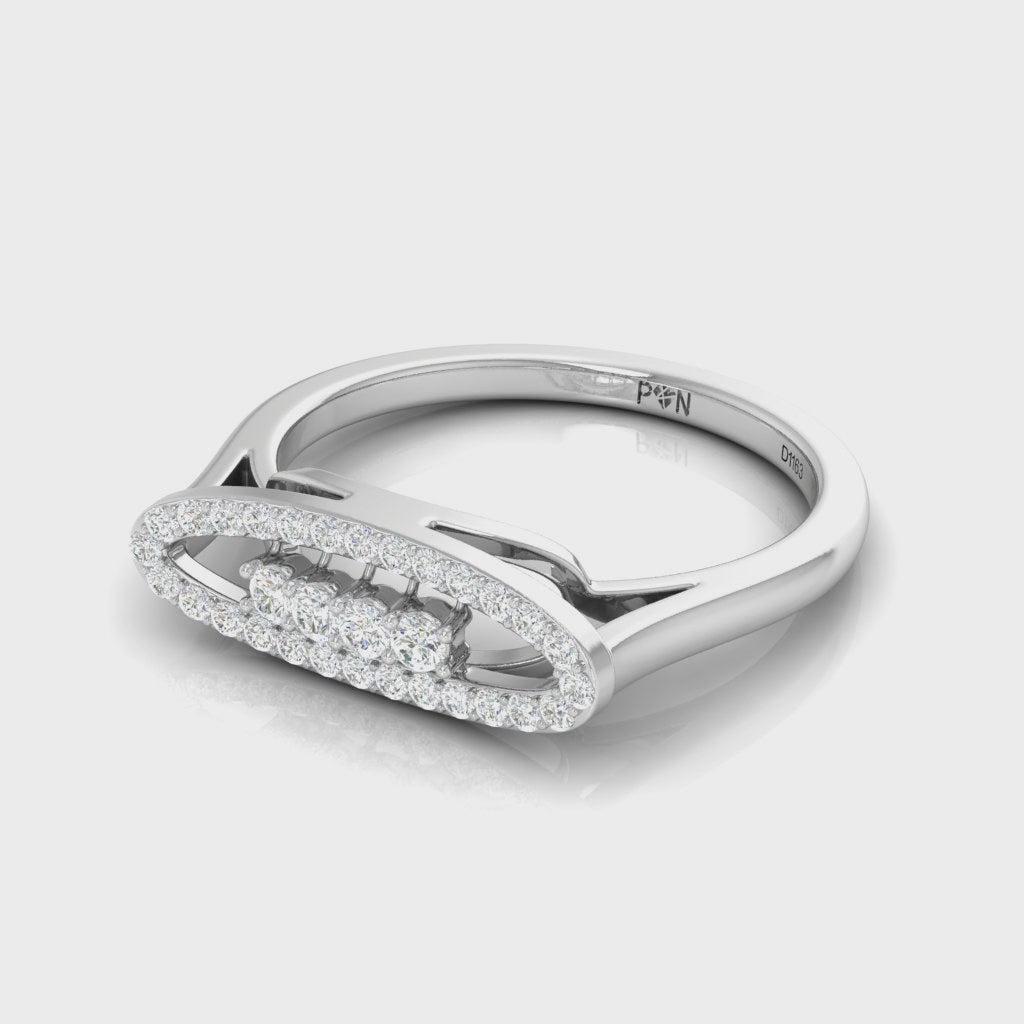 Modern Portal Cluster Diamond Ring