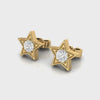 Diamond Star Stud Earrings for Women
