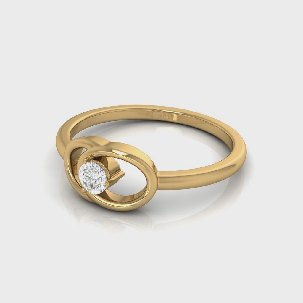 Intertwined Oval Diamond Ring