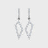 Modern Kite-shaped Diamond Earrings