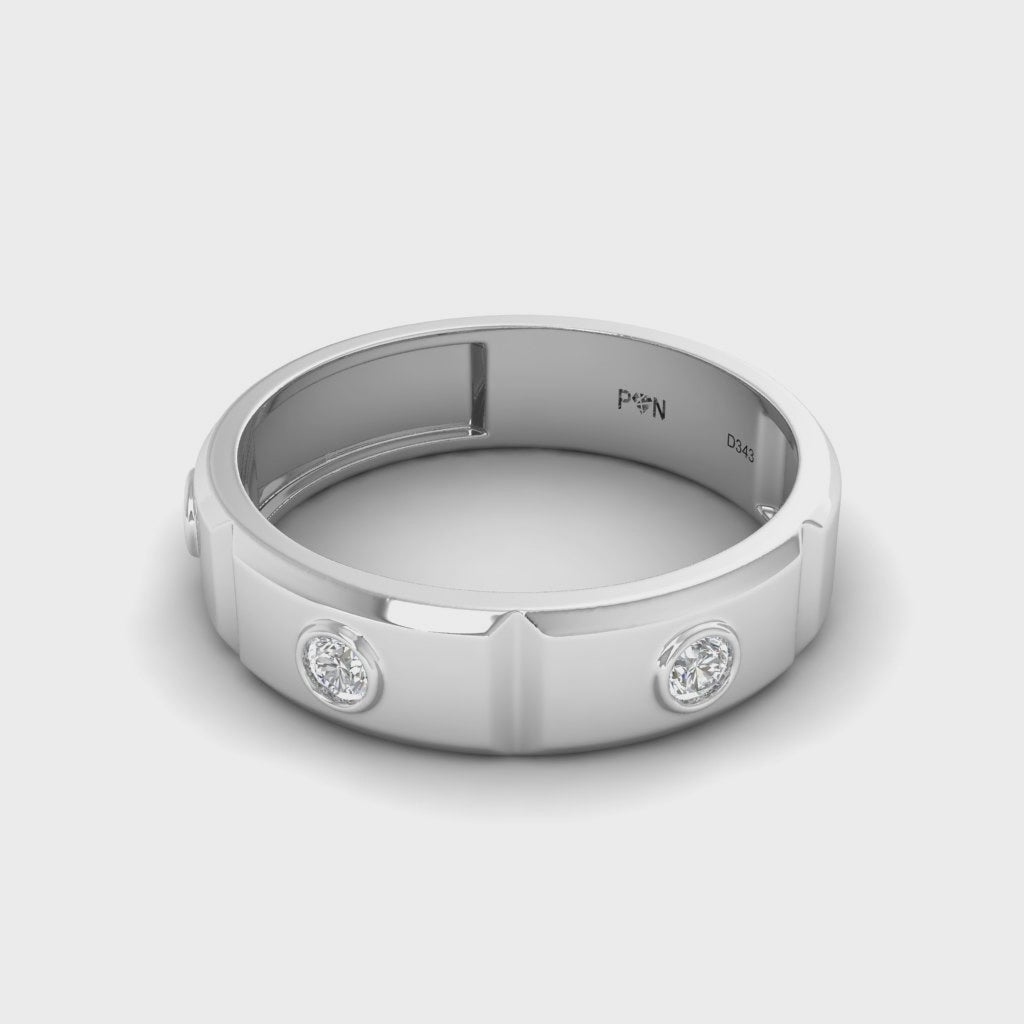 The Domed Diamond Eternity Band