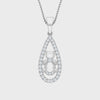 Everyday Elegance Diamond Teardrop Figure Pendant