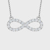 Classic Diamond-Studded Infinity Necklace with Chain