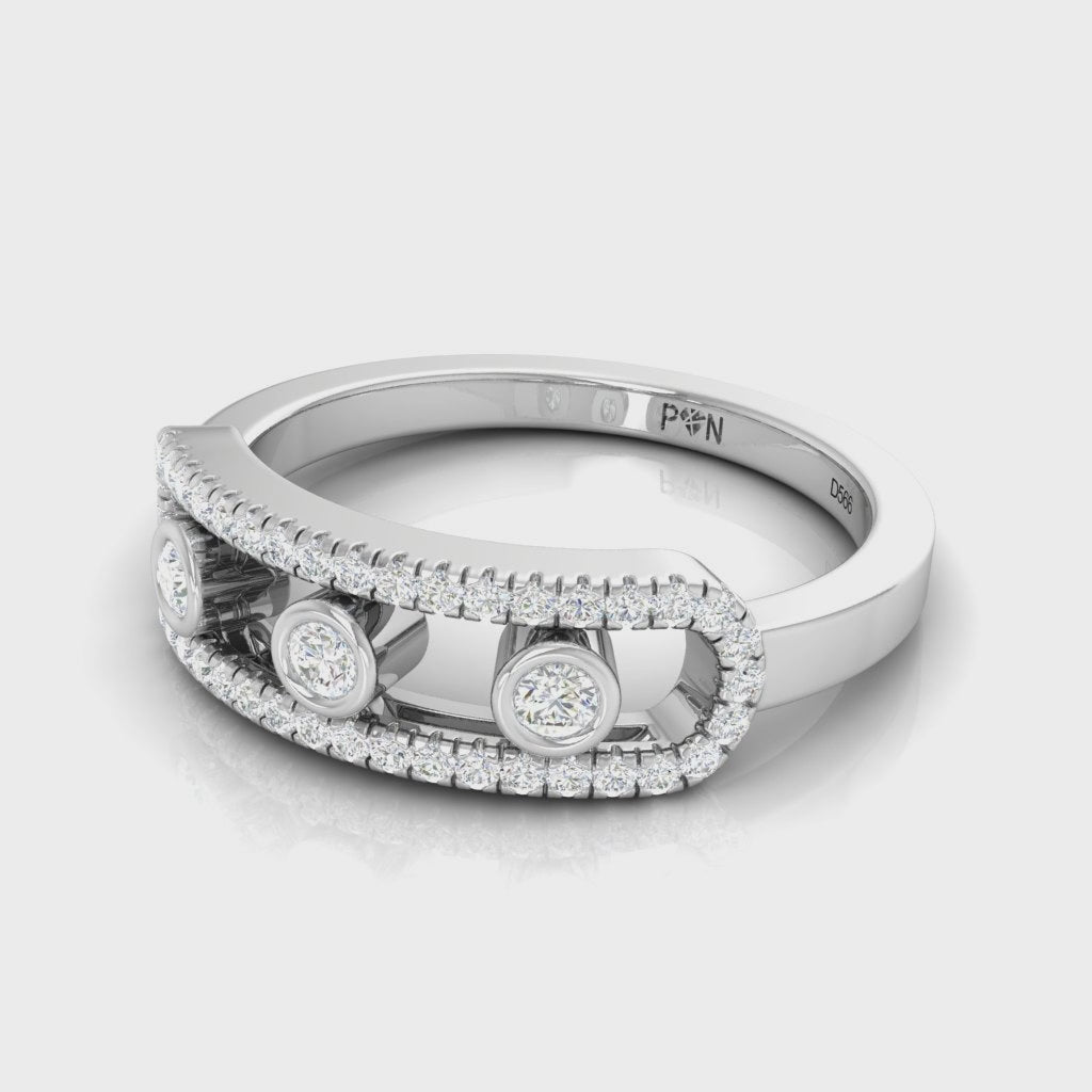 Geometric Charm Diamond Ring