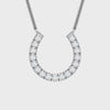 Lucky Charm Diamond Horseshoe Necklace with Chain