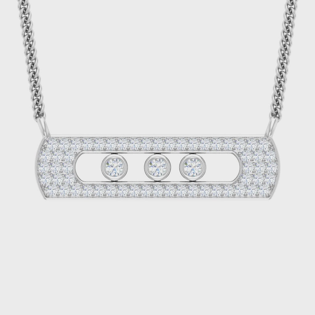 Messika-Inspired Move Classique Gold Diamond Necklace With Chain