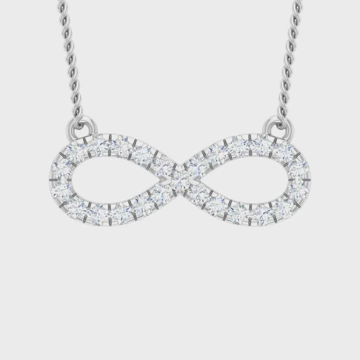 Infinity Design Silver Necklace For Women With Chain