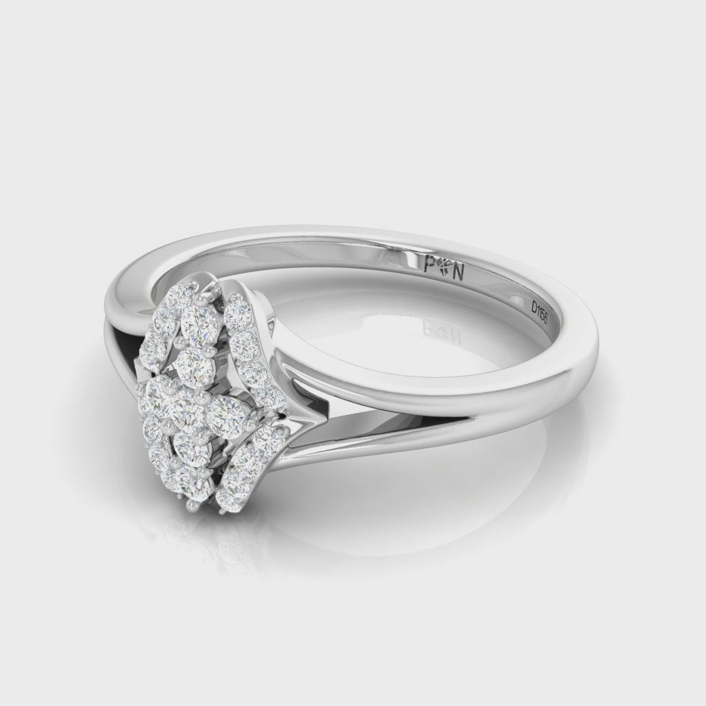 The Arctic Bloom Diamond Ring