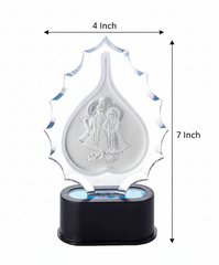 Radhe Krishna Trophy – Premium Corporate & Festive Gift | Elegant Home & Office Décor | Symbol of Prosperity -  999 Pure silver , 4 x 7 Inch