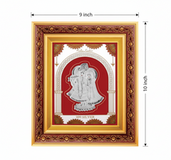 Radha Krishna Frame - 999 Pure silver , 9 x 10 Inch