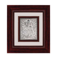 Radha Krishna Frame - 999 Pure silver , 9 x 10 Inch