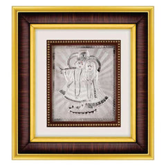 Radha Krishna Frame - 999 Pure silver , 10 x 11 Inch