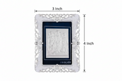 Ram Darbar Frame - 999 Pure silver , 3 x 4 Inch