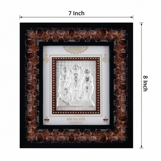 Ram Darbar Frame - 999 Pure silver , 7 x 8 Inch