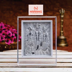 Ram Darbar Frame - 999 Pure silver , 3.5 x 4.5 Inch