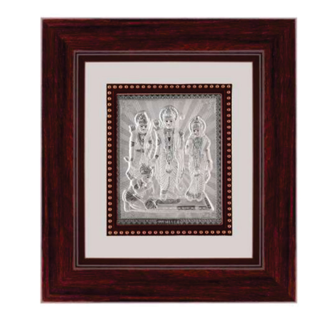 Ram Darbar Frame - 999 Pure silver , 9 x 10 Inch