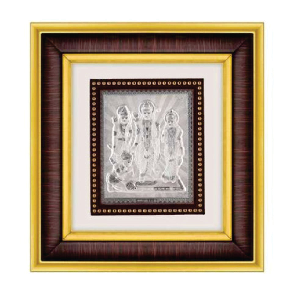 Ram Darbar Frame- 999 Pure silver , 8.5 x 9.5 Inch