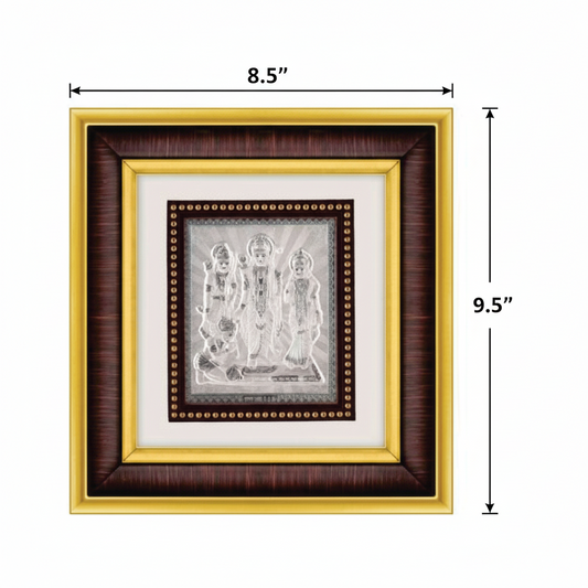 Ram Darbar Frame- 999 Pure silver , 8.5 x 9.5 Inch