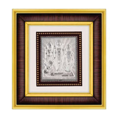 Ram Darbar Frame- 999 Pure silver , 8.5 x 9.5 Inch