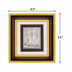 Ram Darbar Frame- 999 Pure silver , 8.5 x 9.5 Inch