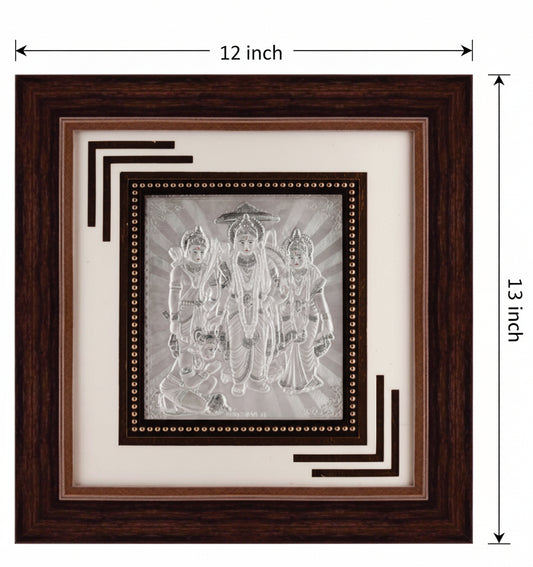 Ram Darbar Frame - 999 Pure silver , 12 x 13 Inch