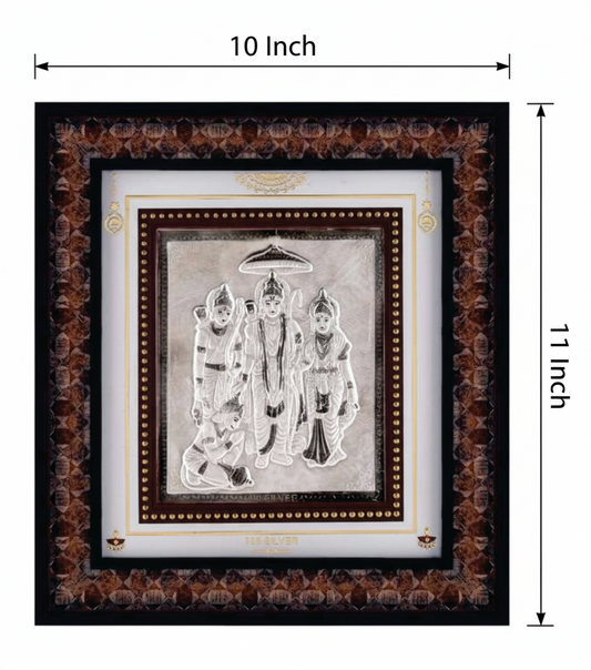 Ram Darbar Frame - 999 Pure silver , 10 x 11 Inch