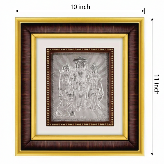 Ram Darbar Frame - 999 Pure silver , 10 x 11 Inch