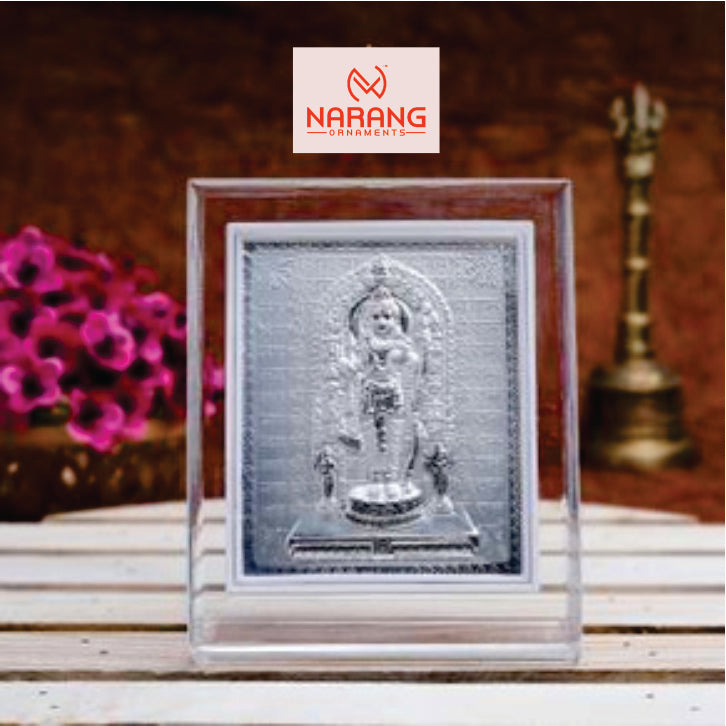 Ram Lalla Frame - 999 Pure silver , 3.5 x 4.5 Inch