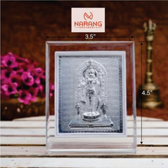 Ram Lalla Frame - 999 Pure silver , 3.5 x 4.5 Inch