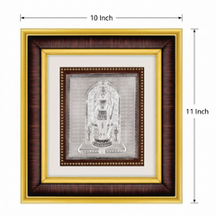 Ram Lalla Frame - 999 Pure silver , 10 x 11 Inch