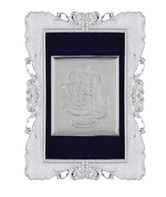 Ram Lalla Frame - 999 Pure silver , 5 x 7 Inch