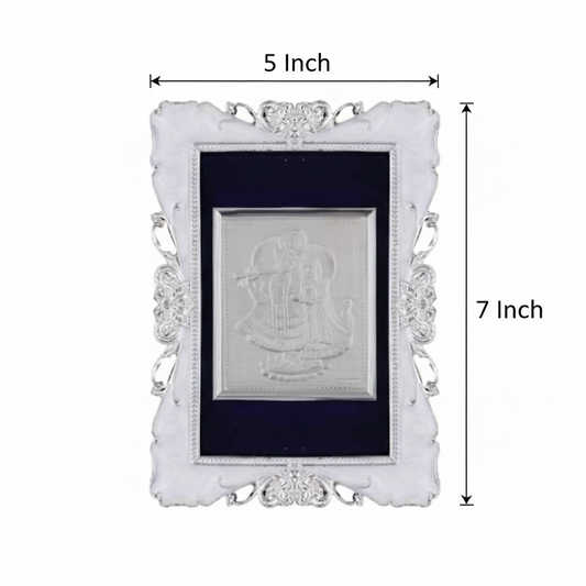 Ram Lalla Frame - 999 Pure silver , 5 x 7 Inch
