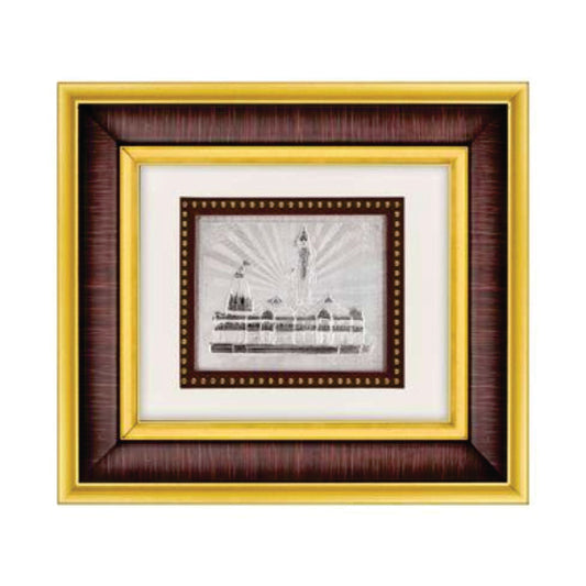 Ram Mandir Frame - 999 Pure silver , 7 x 8 Inch