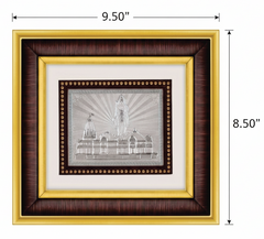 Ram Mandir Frame - 999 Pure silver , 8.5 x 9.5 Inch