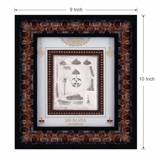 Salasar Balaji Frame - 999 Pure silver , 9 x 10 Inch