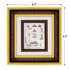 Salasar Krupa Frame - 999 Pure silver , 8.5 x 9.5 Inch