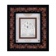 Shiva Pariwar Frame - 999 Pure silver , 7 x 8 Inch