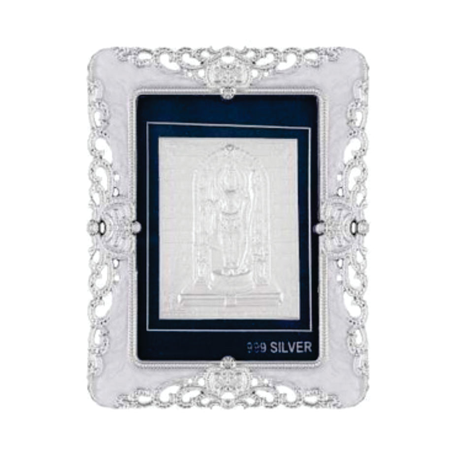 Ram Lalla Frame - 999 Pure silver , 3 x 4 Inch