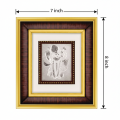 Shree Nathji Frame - 999 Pure silver , 7 x 8 Inch